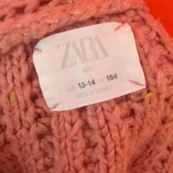 Knitted sweater cardigan pink confetti girl’s Zara - Picture 5 of 5